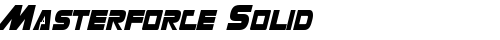 Masterforce Solid Regular truetype font