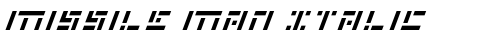 Missile Man Italic Italic free truetype font