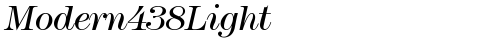 Modern438Light Italic truetype шрифт бесплатно
