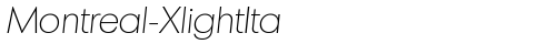 Montreal-XlightIta Regular free truetype font