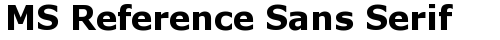 MS Reference Sans Serif Bold free truetype font