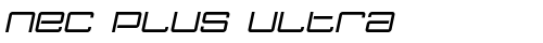 Nec plus ultra Italic font TrueType