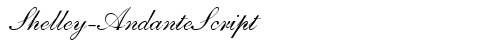 Shelley-AndanteScript Regular free truetype font