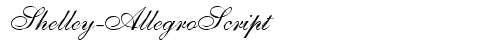 Shelley-AllegroScript Regular free truetype font