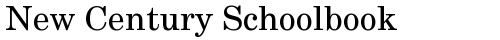 New Century Schoolbook Regular truetype font