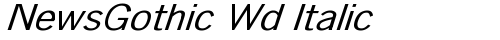 NewsGothic Wd Italic Italic Truetype-Schriftart kostenlos