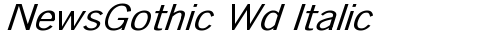 NewsGothic Wd Italic Italic la police truetype gratuit