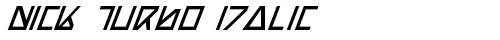 Nick Turbo Italic Italic Truetype-Schriftart kostenlos