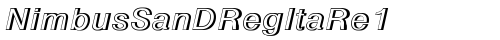 NimbusSanDRegItaRe1 Regular free truetype font