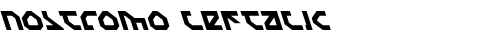 Nostromo Leftalic Italic free truetype font