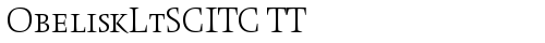 ObeliskLtSCITC TT Regular font TrueType