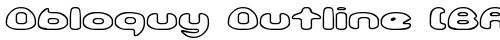 Obloquy Outline (BRK) Regular free truetype font