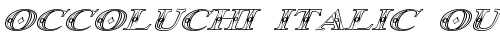 Occoluchi Italic Outline Regular free truetype font