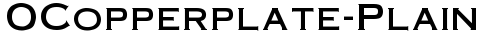 OCopperplate-Plain Plain truetype font