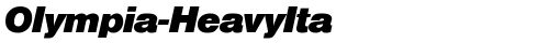 Olympia-HeavyIta Regular free truetype font