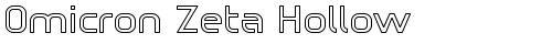 Omicron Zeta Hollow Regular free truetype font