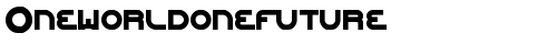 Oneworldonefuture Bold free truetype font