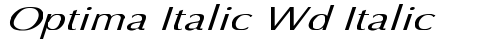 Optima Italic Wd Italic Italic la police truetype gratuit