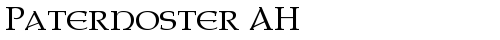 Paternoster AH Regular font TrueType