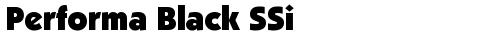 Performa Black SSi Bold TrueType-Schriftart