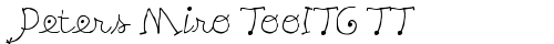 Peters Miro TooITC TT Regular free truetype font