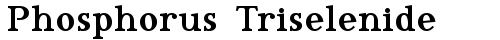 Phosphorus Triselenide Regular free truetype font