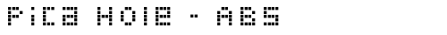 Pica Hole - ABS Regular truetype шрифт