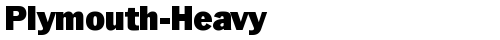 Plymouth-Heavy Regular free truetype font