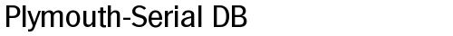 Plymouth-Serial DB Regular free truetype font