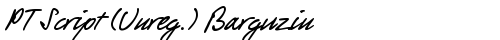 PT Script (Unreg.) Barguzin Regular free truetype font