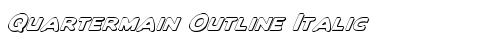 Quartermain Outline Italic Italic free truetype font