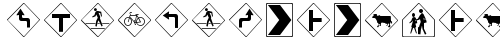 RoadWarningSign Regular font TrueType