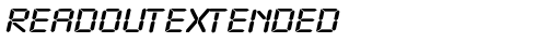 ReadoutExtended Italic TrueType-Schriftart