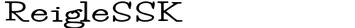 ReigleSSK Bold font TrueType