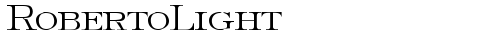 RobertoLight Regular free truetype font