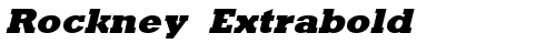 Rockney Extrabold Italic free truetype font