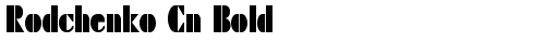 Rodchenko Cn Bold Bold free truetype font