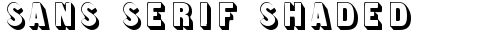 Sans Serif Shaded Regular free truetype font
