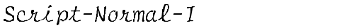 Script-Normal-I Regular free truetype font