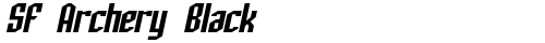 SF Archery Black Oblique free truetype font