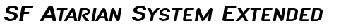 SF Atarian System Extended Italic free truetype font