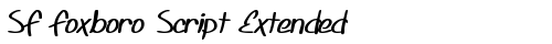 SF Foxboro Script Extended Bold truetype fuente gratuito