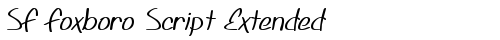 SF Foxboro Script Extended Regular free truetype font