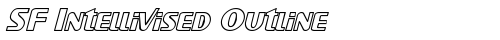 SF Intellivised Outline Italic free truetype font
