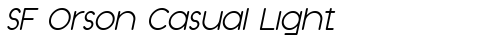 SF Orson Casual Light Oblique Truetype-Schriftart kostenlos