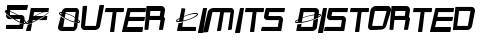 SF Outer Limits Distorted Regular truetype font