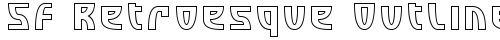 SF Retroesque Outline Regular free truetype font