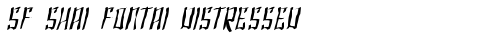 SF Shai Fontai Distressed Oblique free truetype font