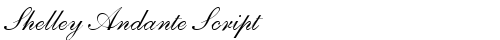 Shelley Andante Script Regular free truetype font
