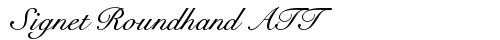 Signet Roundhand ATT Italic free truetype font